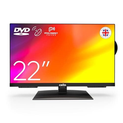 Image of Cello C2224F 22 inch Full HD Frameless TV Built in DVD Freeview HD Built in Satellite Pitch Perfect Speakers HDMI and USB for live recording of digital TV and play media files. UK Made