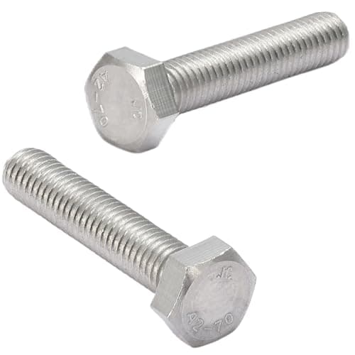 Image of AMLOOPH M8 Bolts, M8 X 30mm Hex Head Cap Screws - A2 Grade Stainless Steel Fully Threaded Hex Bolts for Metal Construction Work, Automotive Machinery (Pack Of 20)