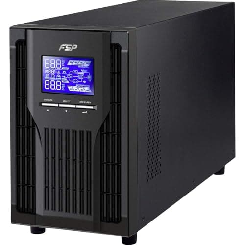 Image of FSP Fortron Champ Tower 1K Online UPS True Dual Converter 1000VA / 900W 200-300VAC Online UPS with USB, RS-232 and Smart Slot for Additional Interfaces - Black