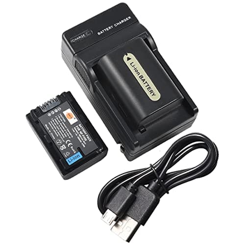 Image of DSTE NP-FH50 Li-ion Battery (2-Pack) and Micro USB Charger Suitable for Sony DSLR-A230, DSLR-A290, DSLR-A330, DSLR-A380, DSLR-A390, DSC-HX1, DSC-HX100V, DSC-HX200V, HDR-TG5V