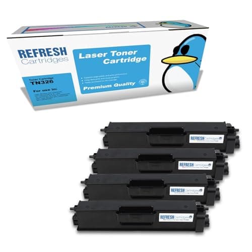 Image of Refresh Cartridges Remanufactured High Capacity Toner Cartridges Replacement for Brother TN326 (TN-326 4-Pack, Black, Cyan, Magneta, Yellow)