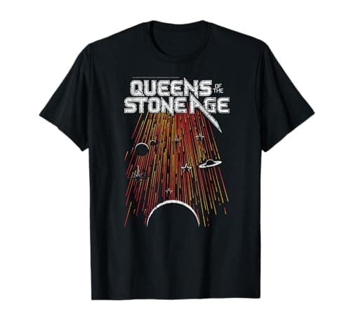 Image of Official Queens of The Stone Age Meteor Shower Rock Band T-Shirt