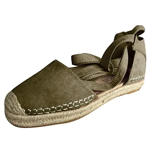 Image of Ladies Strappy Sandals Flat Sandal For Women Closed Toe Hessian Sandals Vintage Non Slip Soft Sole Summer Sandal Comfortable Walking Shoes For Outdoor Hiking Summer Trekking Beach