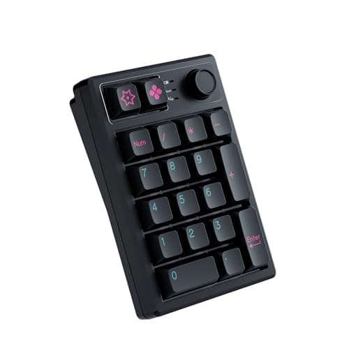 Image of KEYCOOL K19 Wireless Numeric Keyboard, Mechanical Number Keypad Hot-swappable Bluetooth Numpad 5.0/2.4GHz, RGB Multi-Function Knob Numerical Keyboard for Laptop Mac Win iOS Android