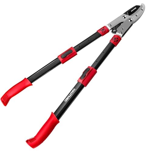 Image of HAUTMEC 70-95cm Telescopic Anvil Loppers, Loppers for Gardening Heavy Duty with Compound Action System, 5cm Cut Capacity, Extendable Thick Branch Cutters for Pruning HT0149-UK