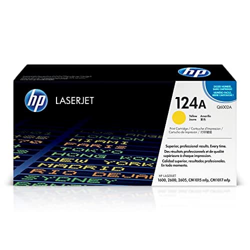 Image of HP Q6002A 124A Original LaserJet Toner Cartridge, Yellow, Single Pack