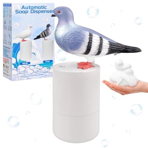 Image of Automatic Soap Dispenser, Pigeon Foam Soap Dispenser Touchless, 300ML Hand Soap Dispenser for Bathroom and Kitchen, Electric Foaming Soap Dispenser with Infrared/Motion Sensor, Black