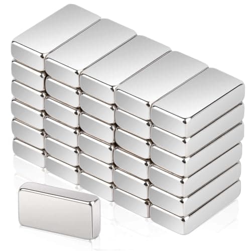Image of 35Pcs Magnets for Crafts, 12x6x3mm Small Fridge Magnets Neodymium Magnets for Muti-Use, Rare Earth Bar Magnets Heavy Duty, Tiny Strong Whiteboard Magnets for DIY, Office, Notice Board Magnets