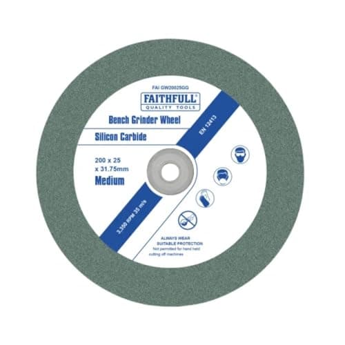 Image of Faithfull GW20025GG General Purpose Grinding Wheel 200 x 25mm - Green Grit