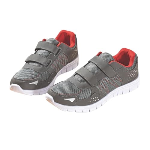 Image of Coopers of Stortford - Ladies Velcro Trainers, Lightweight Walking Shoes with Touch-Fasten Straps - Cushioned Sole for Comfort (Grey, UK Footwear Size System, Adult, Women, Numeric, Medium, 7)