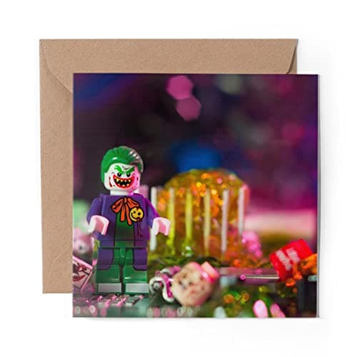 Image of 1 x Greeting Card Comic Book Evil Clown Joker - Blank Birthday Celebration Anniversary #12394