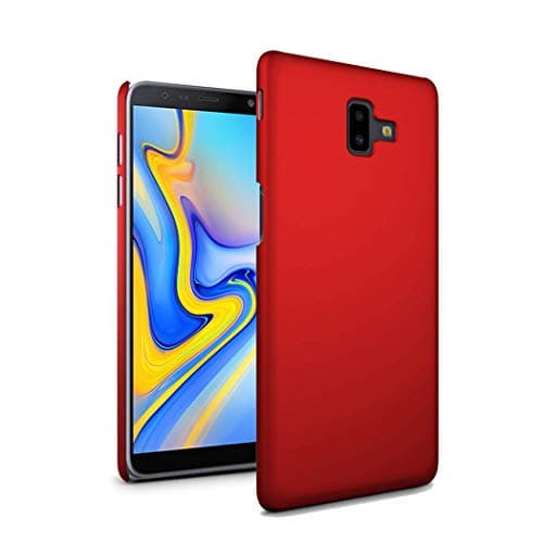 Image of Samsung Galaxy J6+ Plus Covers, Samsung Galaxy J6+ Plus 6.0" SM-J610FN/DS Case, Ultra Slim Thin Armour Hard Case - Matte Rubberized Samsung Galaxy J6+ Plus Phone Case (Red)