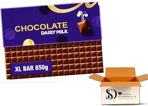 Image of Dairy Milk Chocolate Gift Bar 850g | Extra-Large Creamy Milk Chocolate Bar | Perfect for Sharing, Parties & Gifting - Classic Taste