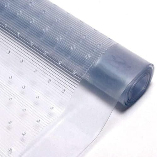 Image of CAPRICAN Vinyl Heavy Duty Clear Plastic Carpet Protector Roll – Waterproof, Anti-Slip Carpet Runner for Home Floor Protector, Office, Hallway, Kitchen & Household Essentials (5ft x 27)
