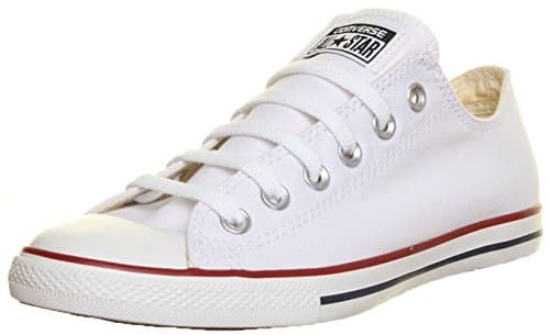 Image of Converse Women's Unisex Chuck Taylor All Star Seasonal 2019 Low Top Trainers, white red, 2.5 UK