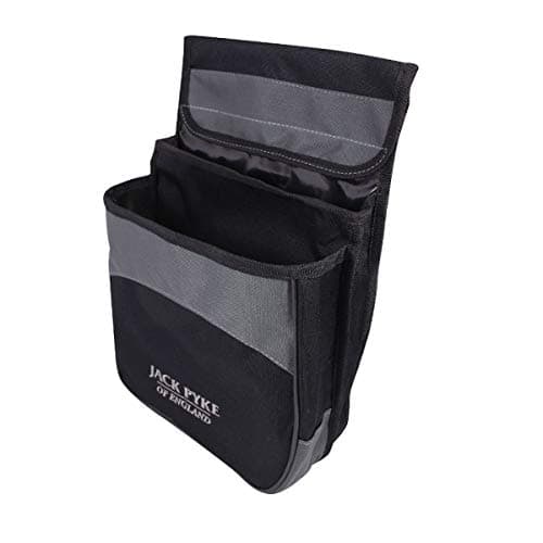 Image of JACK PYKE Sporting Cartridge Pouch – 600D Cordura Shotgun Shell Holder with Dual Pockets, Belt Mounted, Holds 50 Cartridges, Waterproof Ammo Bag for Clay & Game Shooting - Black