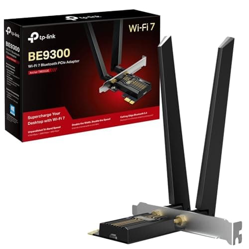 Image of TP-Link Archer TBE552E WiFi 7 Card BE9300 Mbps Wireless Bluetooth 5.4 PCIe Network Card, Wider Signal Coverage, 6GHz, 5GHz, 2.4GHz PCI Express Bluetooth WiFi 7 Card for Desktop/PC Windows 11(64Bit)