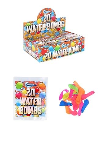 Image of Henbrandt 100 x Water Bombs 6 Assorted Colours 5 Packs of 20 Water Bomb Balloons for Birthdays and Summer Fun Garden Party Games Party Favour Loot Bag Filler for Kids
