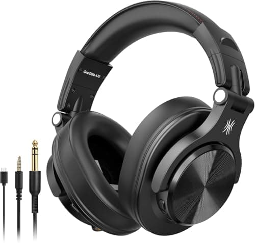 Image of OneOdio A70 Bluetooth Headphones Over Ear, 72 Hrs Playtime, Monitor Level Stereo Sound Quality, Foldable Wireless＆Wired DJ Headphone, Professional Studio Headphones for DJ/TV/PC/Phone