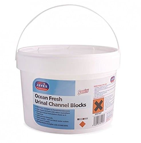Image of Jeyes 044103NB Sanilav Urinal Channel Blocks, Ocean Fresh, 3 kg (Pack of 150)