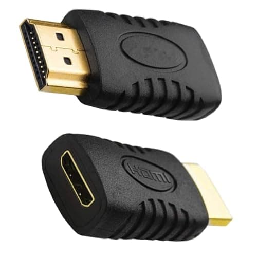 Image of HUHANGGod Mini HDMI Female Adapter, Mini HDMI Female to HDMI Male Connector, HDMI Male to Mini HDMI Female Converter for Camera,Computer Graphics Card,Tablet 2pcs