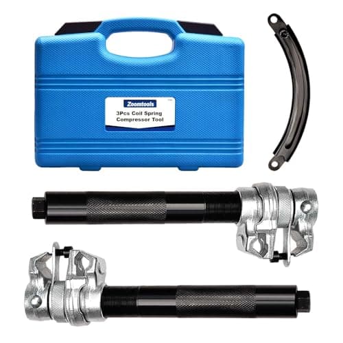Image of Zoomtools 2pcs Coil Spring Compressor Tool Heavy Duty Macpherson Strut Spring Compressor Set with Safety Jaws and Holder