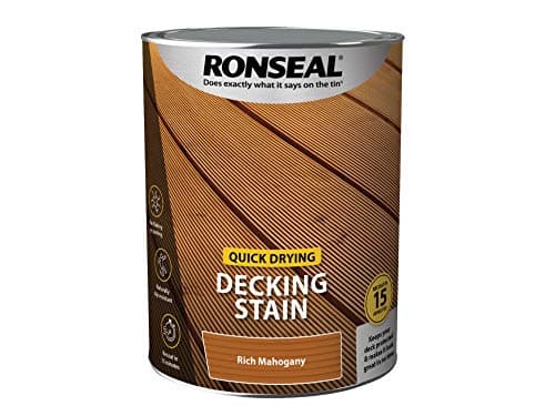 Image of Ronseal Q/D DECKING STAIN RICH MAHOGANY 5L,PAINT