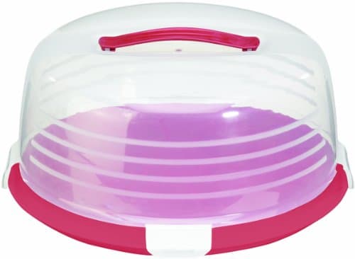 Image of Curver Round Cake 172569 Kitchen Box Transparent/Red