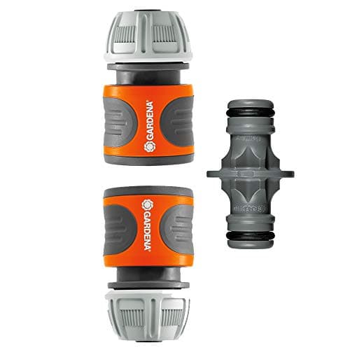 Image of Gardena Coupling Set: Hose Coupling for Hose Extension 13 mm (1/2 inch) and 15 mm (5/8 inch), Even with high Water Pressure, Easy Installation (18283-20)