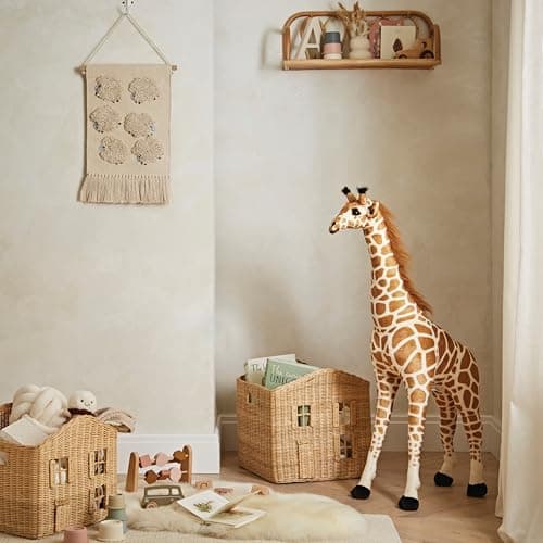 Image of CuddleCo Standing Giraffe Plush Toy – Large Soft Stuffed Animal, Cuddly Giraffe Toy for Kids, Safari Nursery Decor, Plush Toys for Girls and Boys