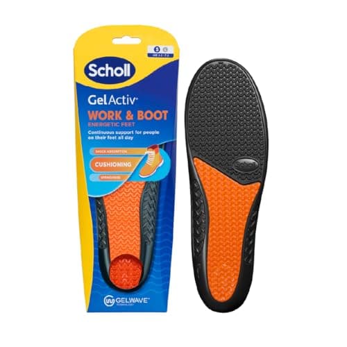 Image of Scholl GelActiv Work & Boot Insoles for Women, All Day Comfort at Work, Shock Absorption and Comfort Cushioning with GelWave Technology, UK Size 3.5-7.5