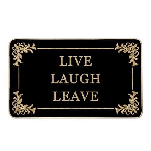 Image of HANXIG Funny Doormat Live Laugh Leave Door Mat 17 X 29 Inch Welcome Doormat Decorative Entrance Mat Non-Slip Rubber Backing Floor Mat Washable Rugs for Indoor Outdoor