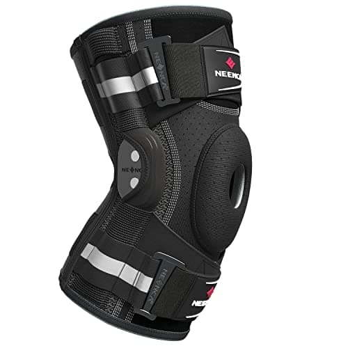 Image of NEENCA Professional Knee Brace for Knee Pain, Adjustable Hinged Knee Support with Patented X-Strap Fixing System, Strong Stability for Jonit Pain Relief, Arthritis,Meniscus Tear,ACL,PCL,Runner, Sports