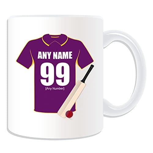 Image of Personalised Gift - Yorkshire County Mug (Cricket Club Design Theme, White) - Any Name/Message on Your Unique Mug - Yorkshire Vikings Carnegie Phoenix Colts