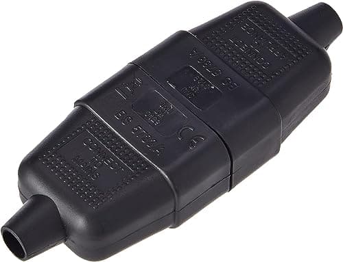 Image of S.M.J RC3PBC. 10 Amp 3 Pin Plug & Socket - Black
