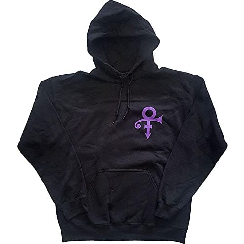 Image of Prince Hoodie Lotus Flower Logo Official Mens Black Pullover S