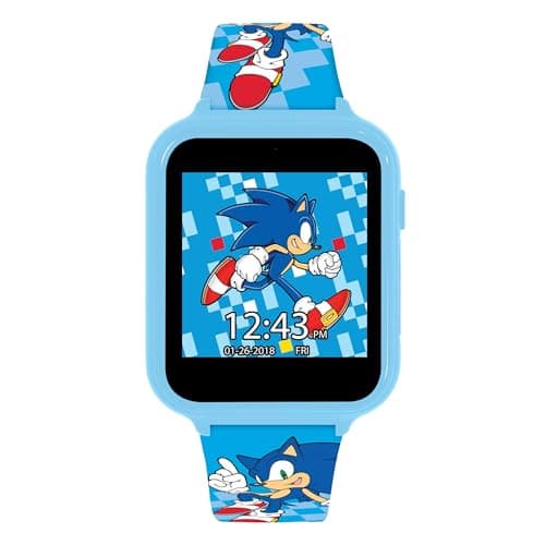 Image of Sonic Sega the Hedgehog Blue Smart Watch with Printed Silicone Strap SNC4055