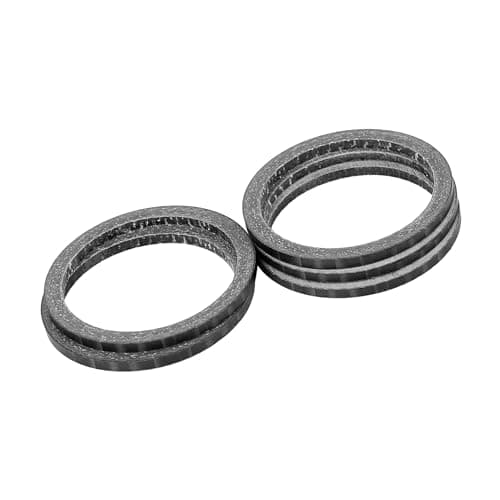 Image of A ABSOPRO Bike Headset Spacer Matte Black 1 1/8 Inch Stem 2mm Set of 5