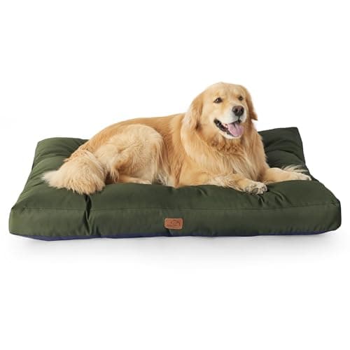 Image of Bedsure Washable Dog Bed Extra Large - 111x89x9cm Dog Bed Mattress for Large Dog with Oxford Fabric, Flat Pet Pillow for Crate, XL Dog Cushion Mat Outdoor, Green
