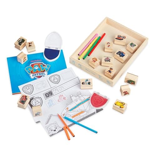 Image of Melissa & Doug PAW Patrol Wooden Stamps Activity Set With Markers