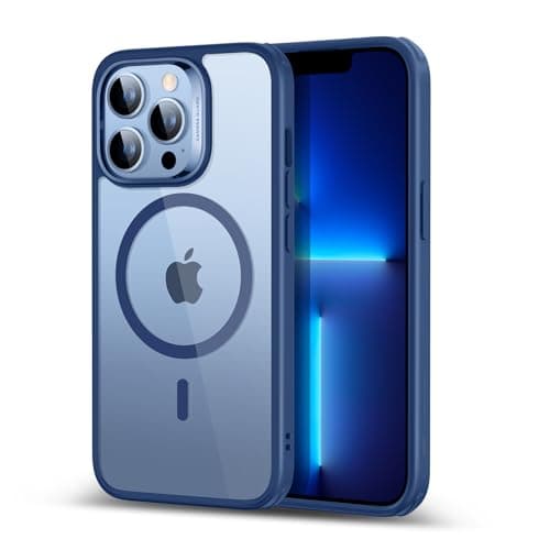 Image of ESR for iPhone 13 Pro Max Case, MagSafe Phone Case Compatible with iPhone 13 Pro Max, Magnetic Wireless Charging, Reinforced Drop Protection, Scratch-Resistant Back, Classic Series, Clear Blue