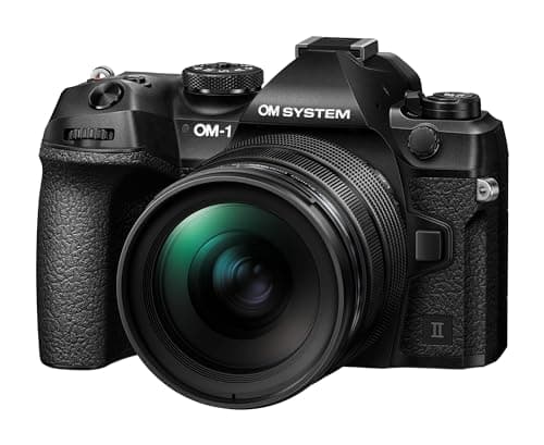 Image of OM SYSTEM OM-1 Mark II Micro Four Thirds System Camera, 20MP BSI Stacked Sensor, 5-Axis Image Stabilization, Black with M.Zuiko Digital 12-40mm f2.8 PRO II Lens