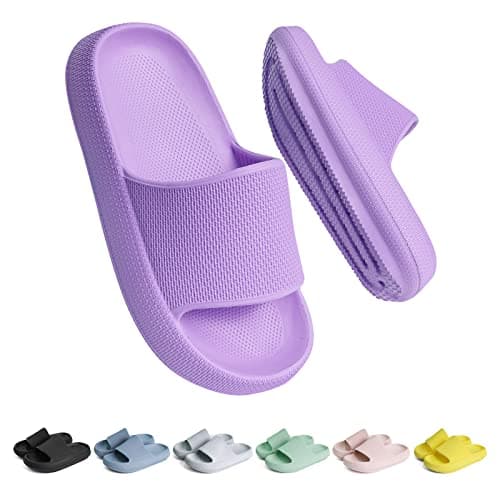 Image of Buwege Kids Sliders Girls Boys Shower Slippers Summer Pool Soft EVA Slide Sandals Outdoor Bath House Flip Flops