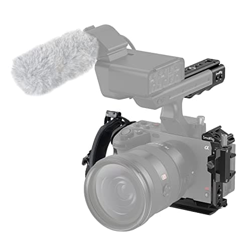 Image of SMALLRIG Handheld Cage Kit for Sony FX30 FX3 FX3A with XLR Handle Extension Rig, Wrist Strap and Clamp for HDMI Cable - 4184B