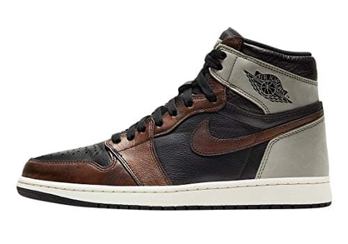 Image of Nike Men's Air Jordan 1 Retro High OG Sneaker, Black Patina Fresh Mint Light Army, 12
