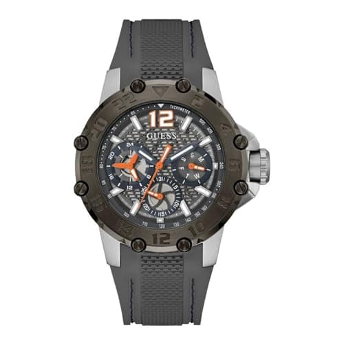 Image of GUESS Men Analog Quartz Watch with Silicone Strap GW0640G1
