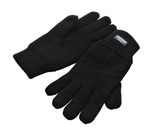 Image of Thinsulate Mens 3M Black Thermal Lined Winter Gloves (Large/extra large)