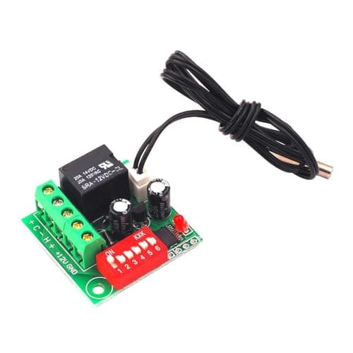 Image of DollaTek XH-W1701 12V DC Temperature Controller Switch High Precision Digital Thermostat Adjustable Thermostat Temperature Switch Cooling Controller