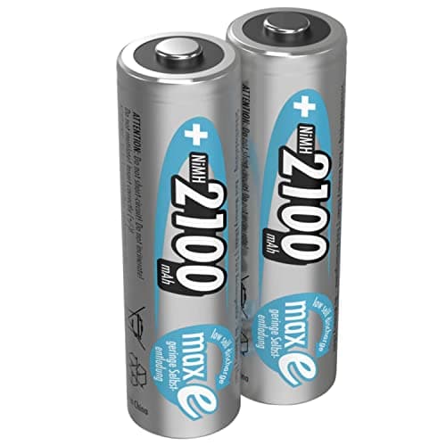 Image of ANSMANN 5030992 AA Rechargeable Batteries [Pack of 2] 2100 mAh NiMH High Capacity & Low Self Discharge AA Type Size Battery, Blue