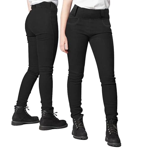 Image of Bikers Gear Protective Motorbike Legging - Motorcycle Leggins for Women Breathable, Elastic, Slim Fit Biker Leggins Womens with Removable Ce Armour Black